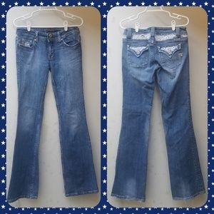 Miss Me Jean's with Lace and rhinestone detailing
